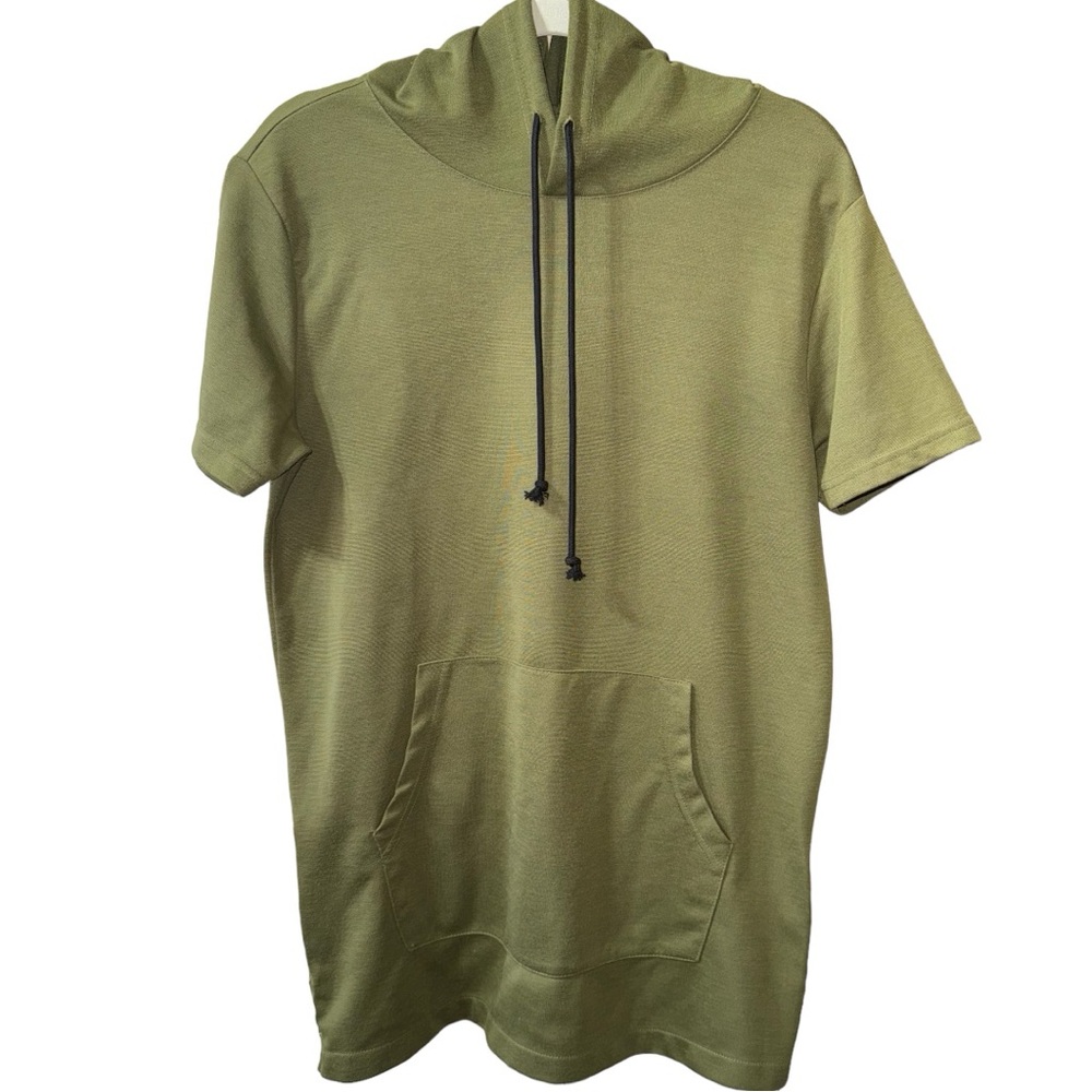 KAYDEN K Hoodie Sweater Men's Size Small Green Short Sleeve Cotton Blend
